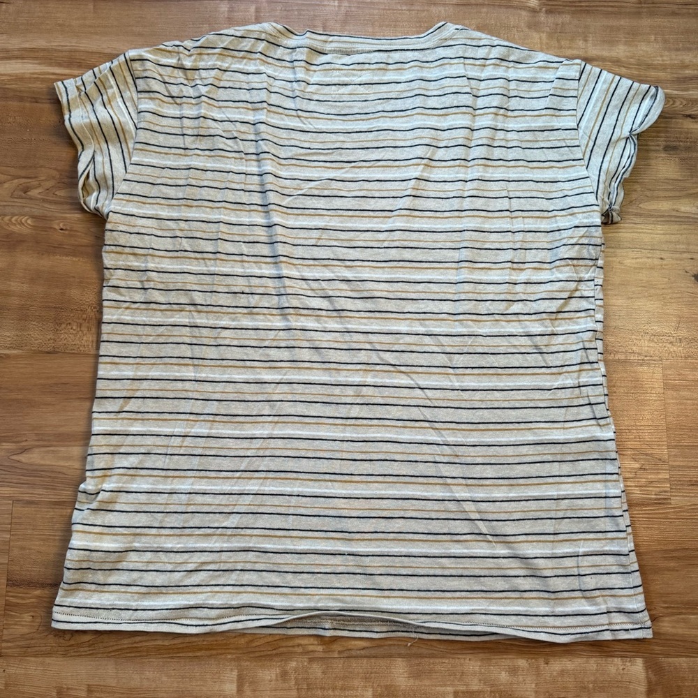 Prana Cozy Up T-Shirt - Stone Stripe - Picture 2 of 3